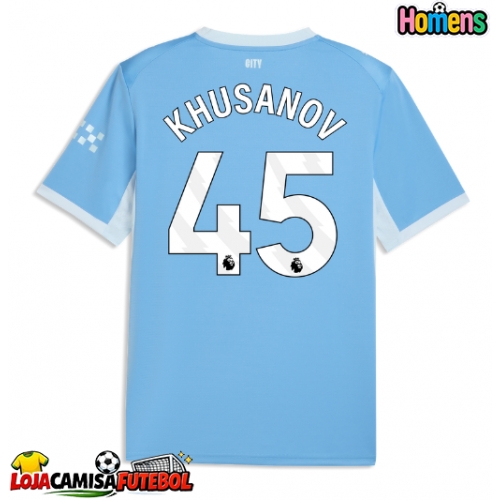 Camisa de Futebol Manchester City Abdukodir Khusanov #45 Equipamento Principal 2026-27 Manga Curta
